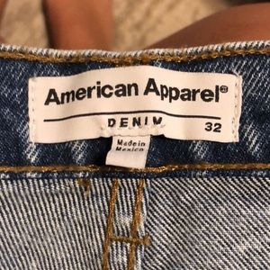 American Apparel High Rise Denim Shorts